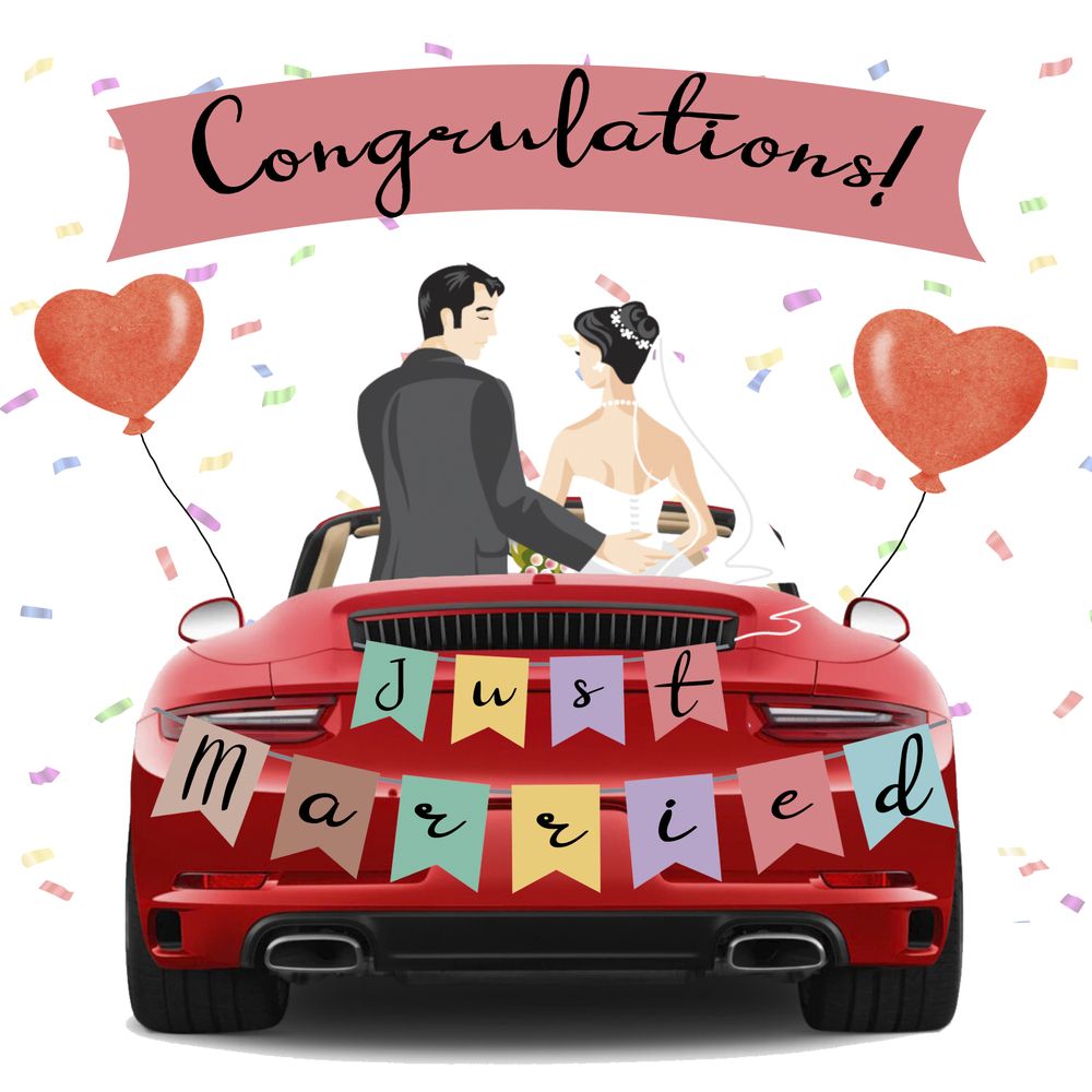 Just Married Congratulations