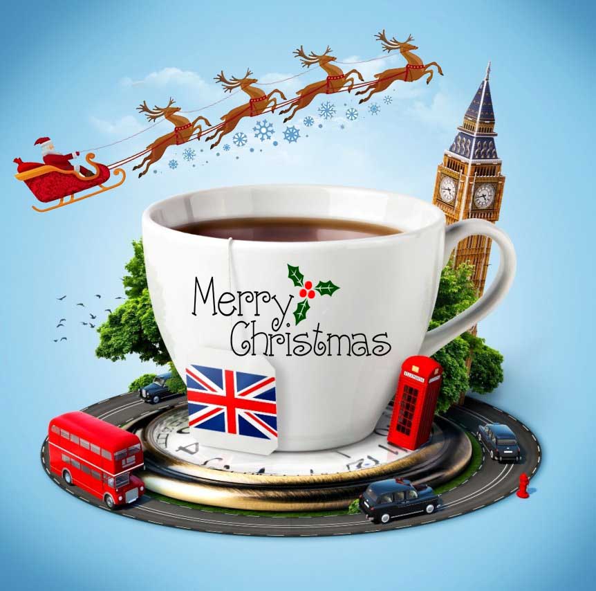 A Cup of London Tea Christmas eCard