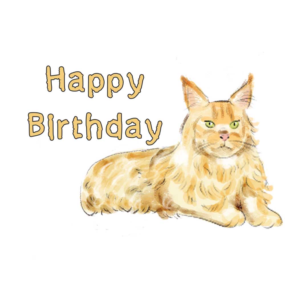 Maine-Coon Birthday eCard