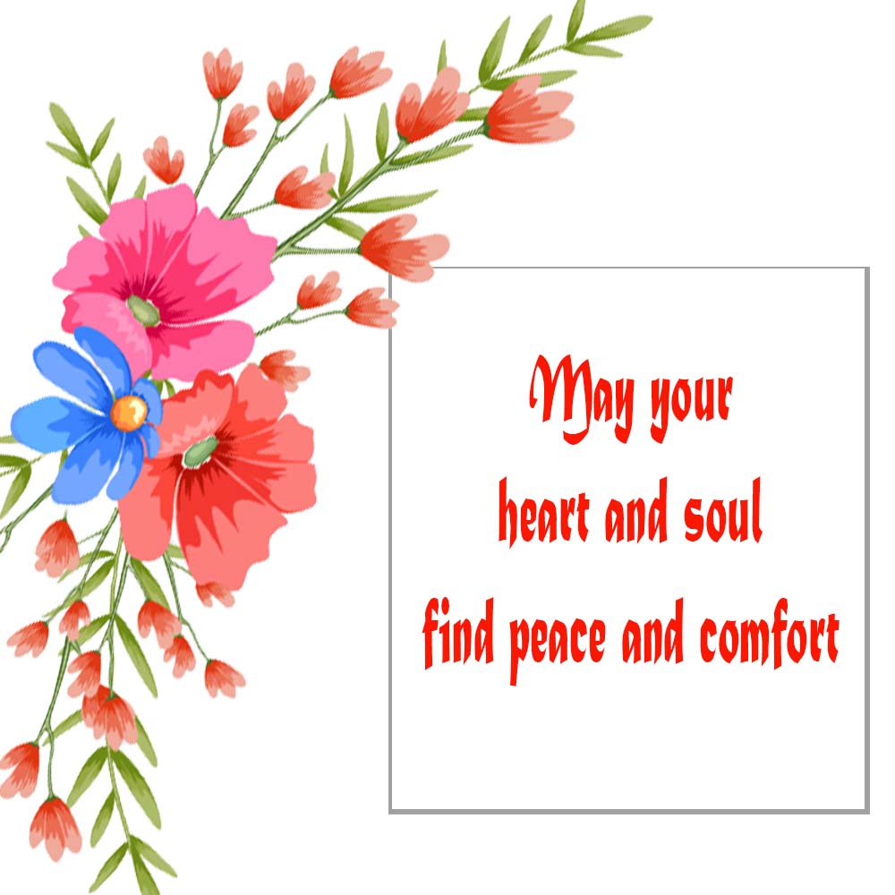 May You Find Peace And Comfort Beautiful eCard