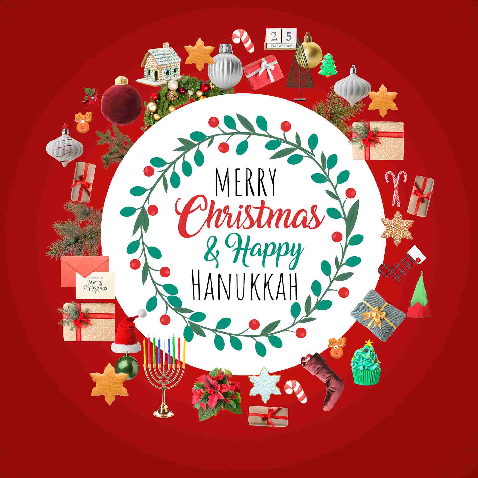 Merry Christmas and Happy Hanukkah eCard