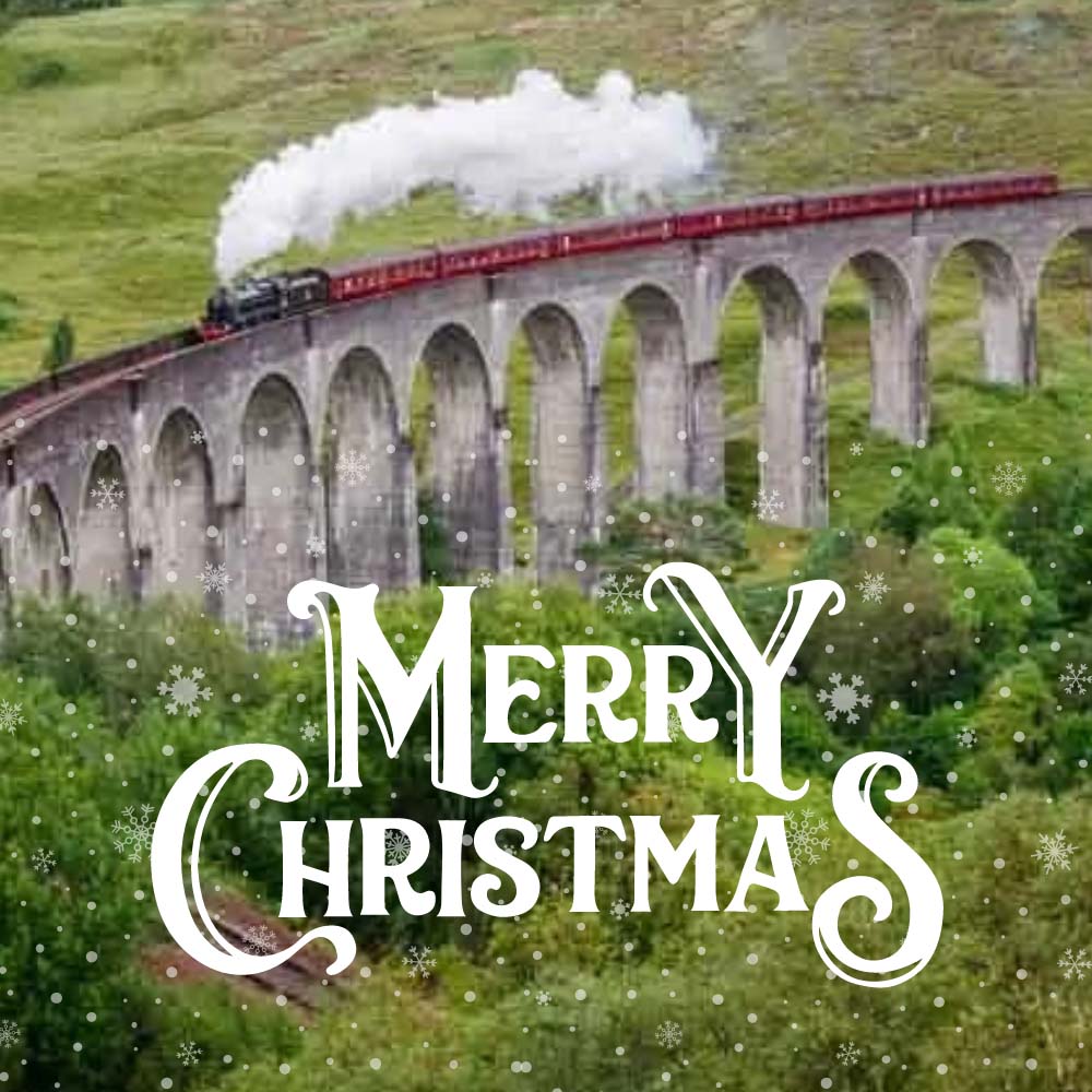 Jacobite Crossing Glenfinnan Scottish Charity Christmas Card