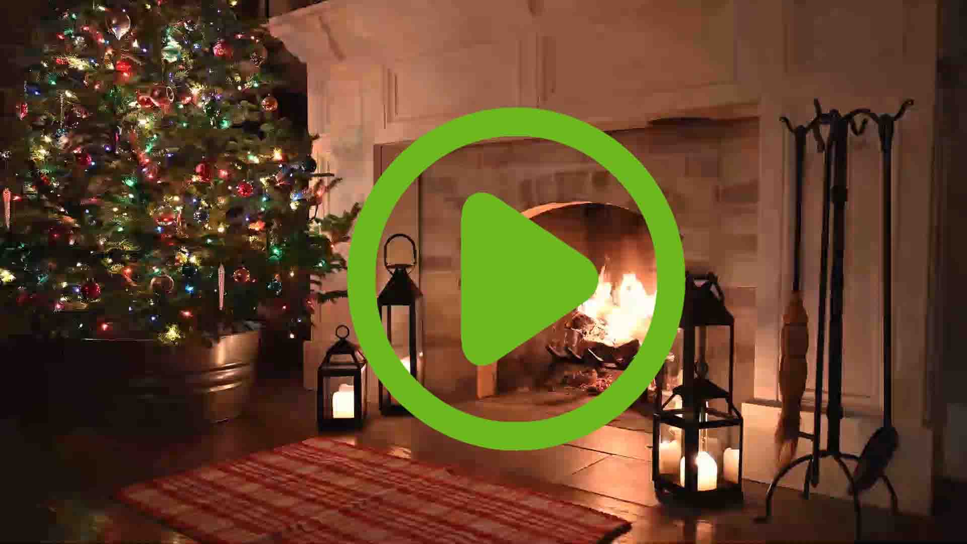 : Merry Christmas animated video ecard with soft, relaxing music