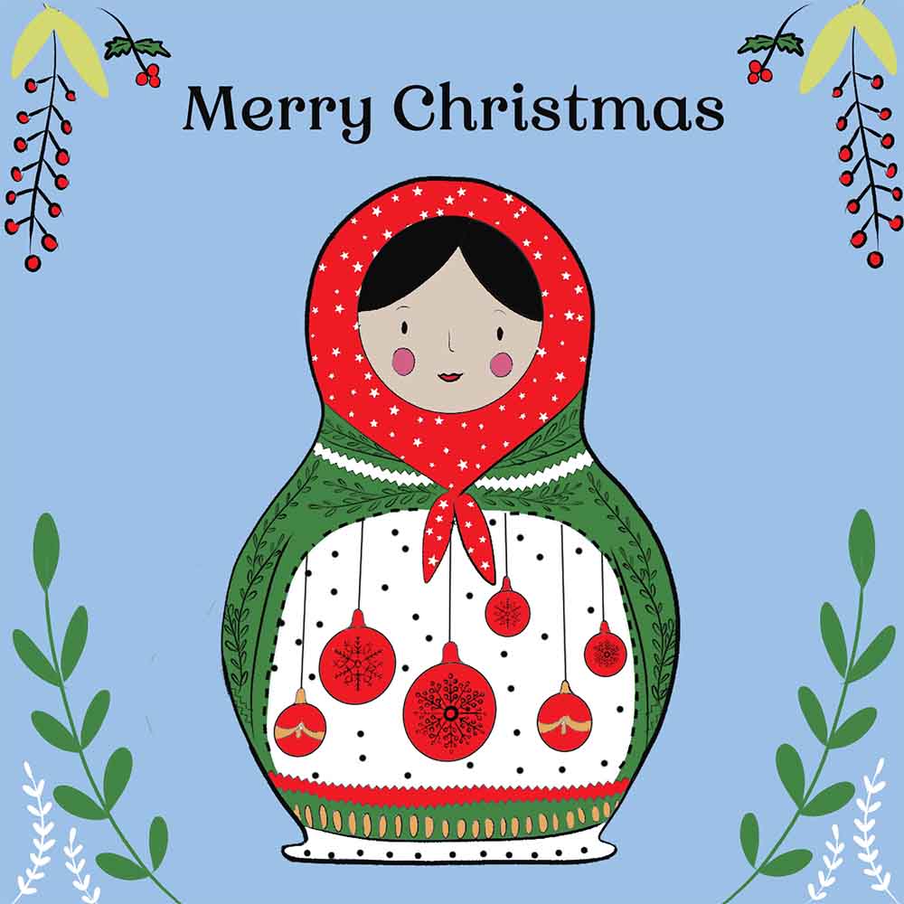 Russian Doll Merry Christmas eCard