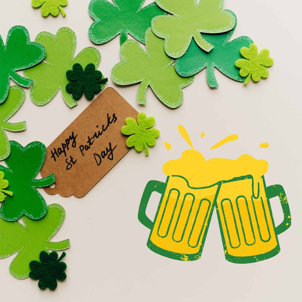 St Patrick day eCard with fun beer