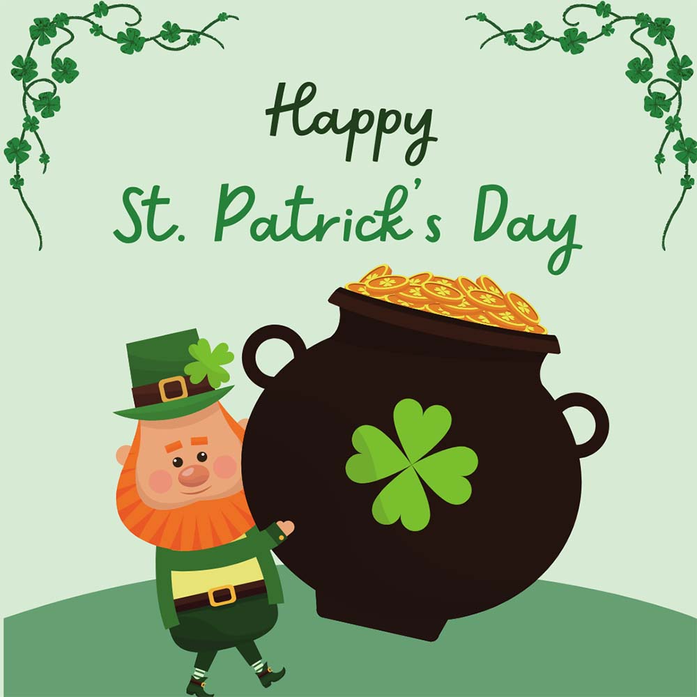 St Patrick Day eCard lucky pot