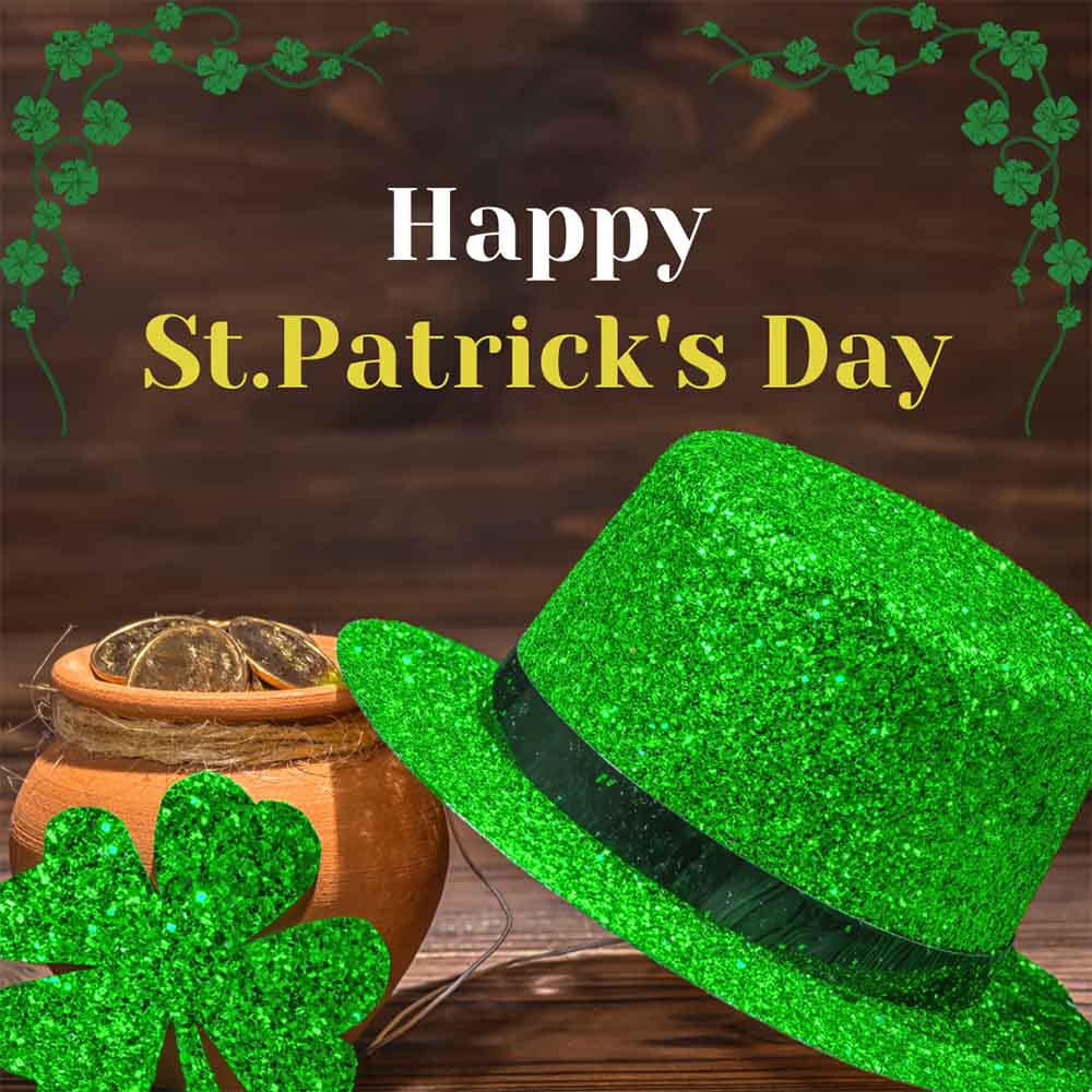 St Patrick Day eCard with a green hat