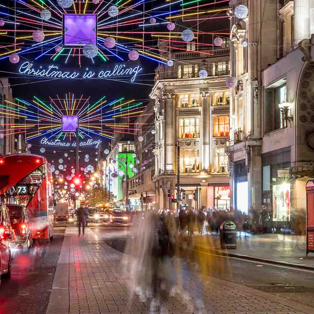 London West End Street Christmas Greeting eCard