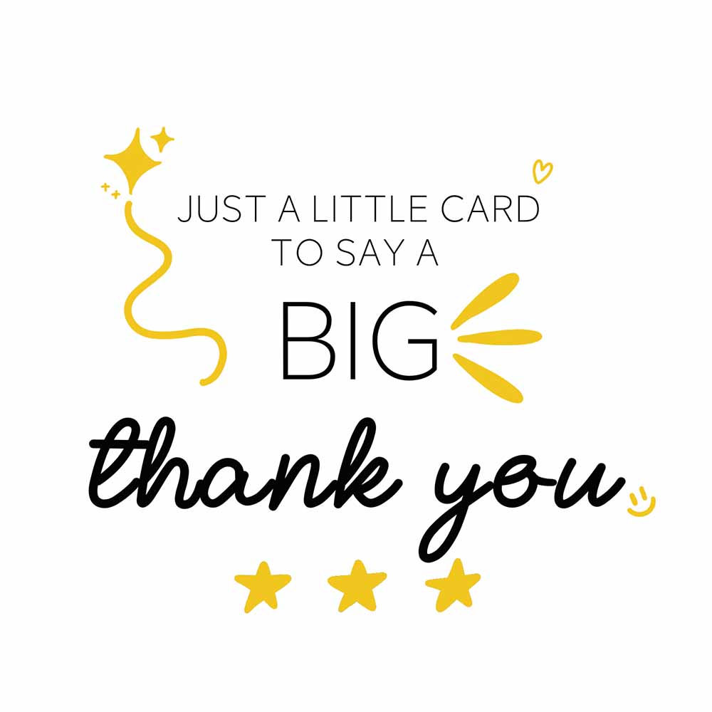 Thank you Card : Little Card BIG Thank you