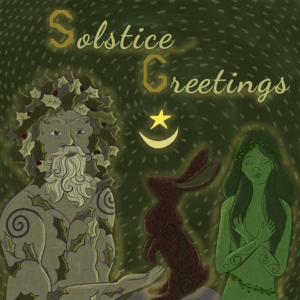 The Green Man Solstice Greetings eCard