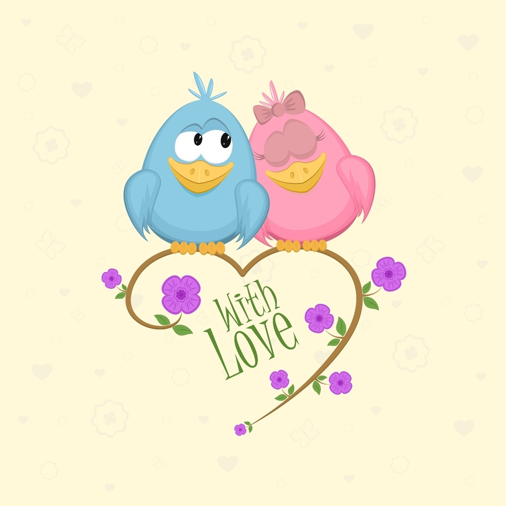 Two Love Birds Love eCard