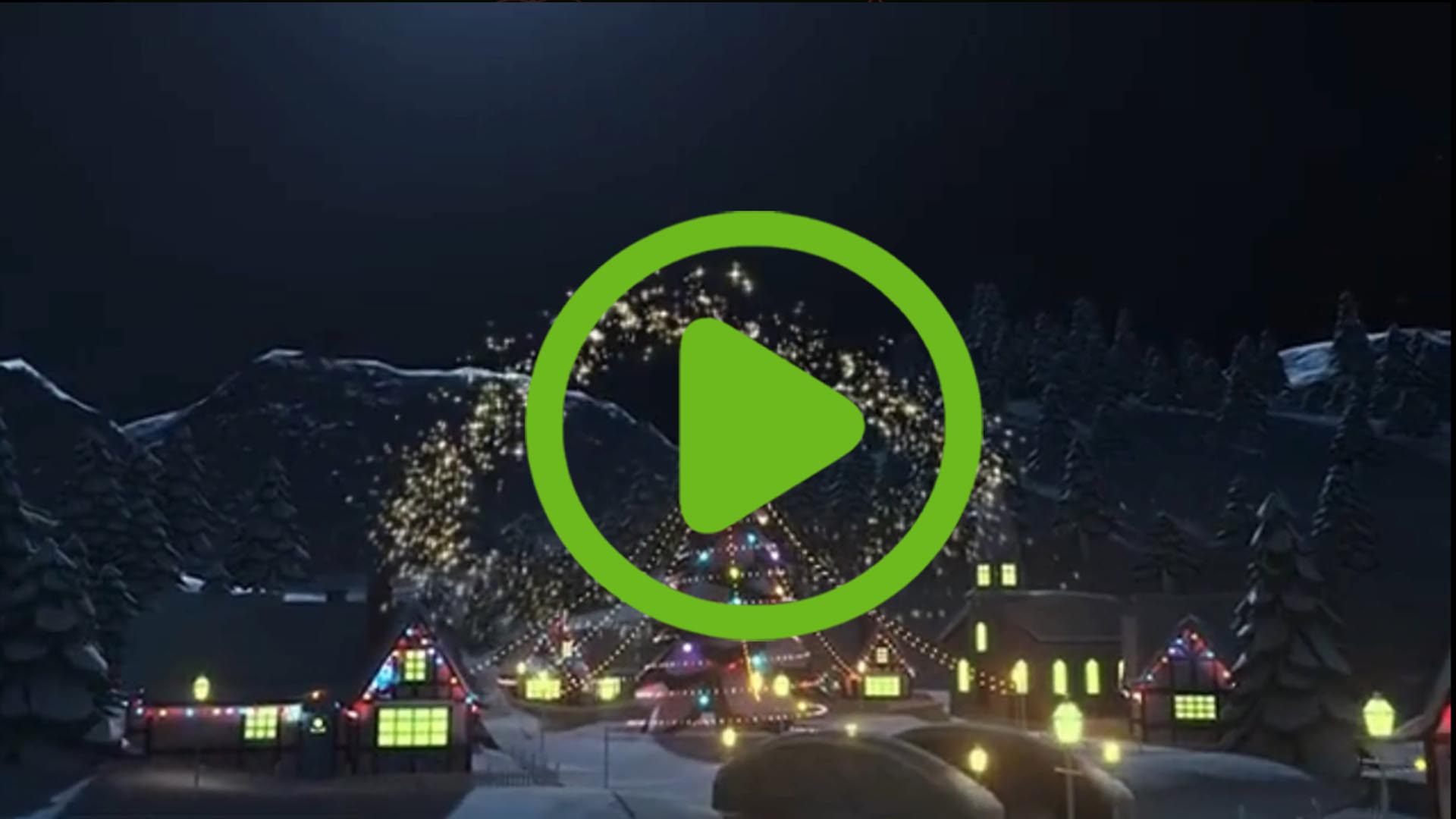 : Merry Christmas animated video ecard with soft, relaxing music