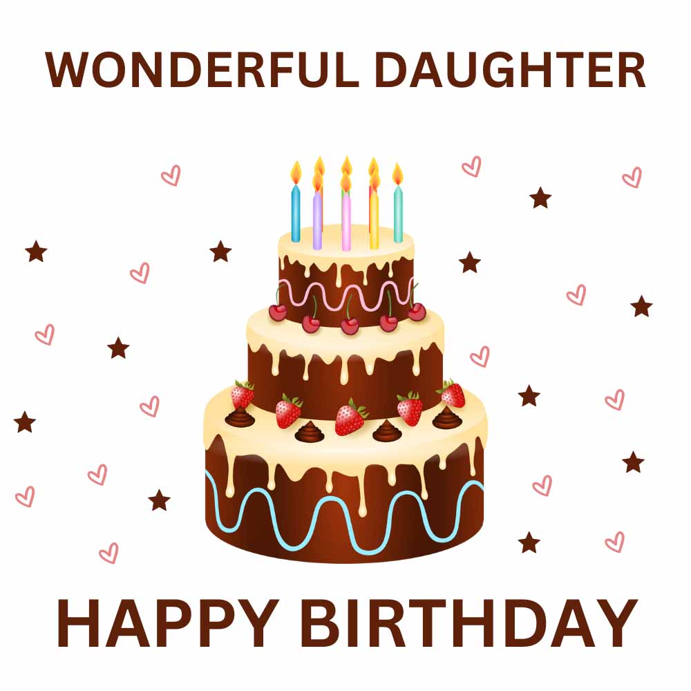 Wonderful Daughter Happy Birthday eCard
