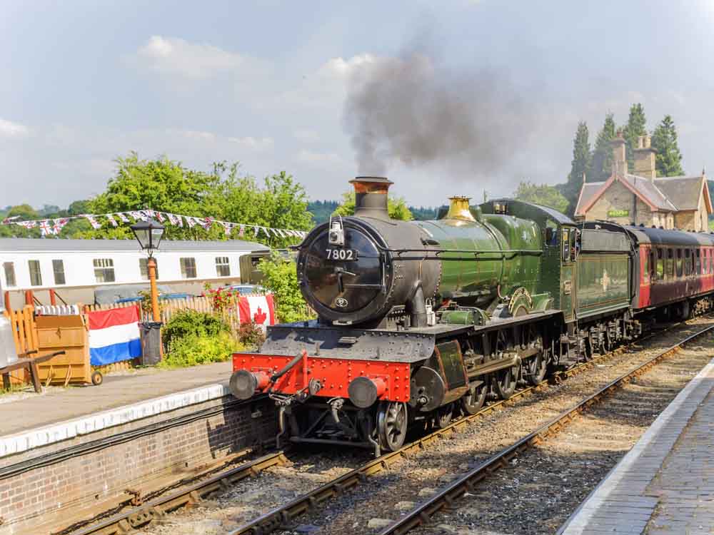 Worcestershire severn valley preserved steam railway arley station