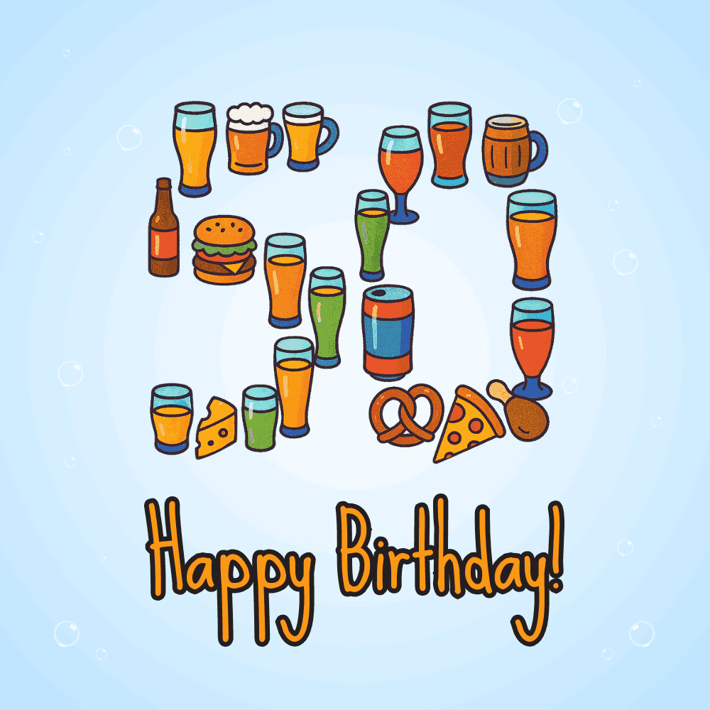 Happy Foody 50th birthday eCard