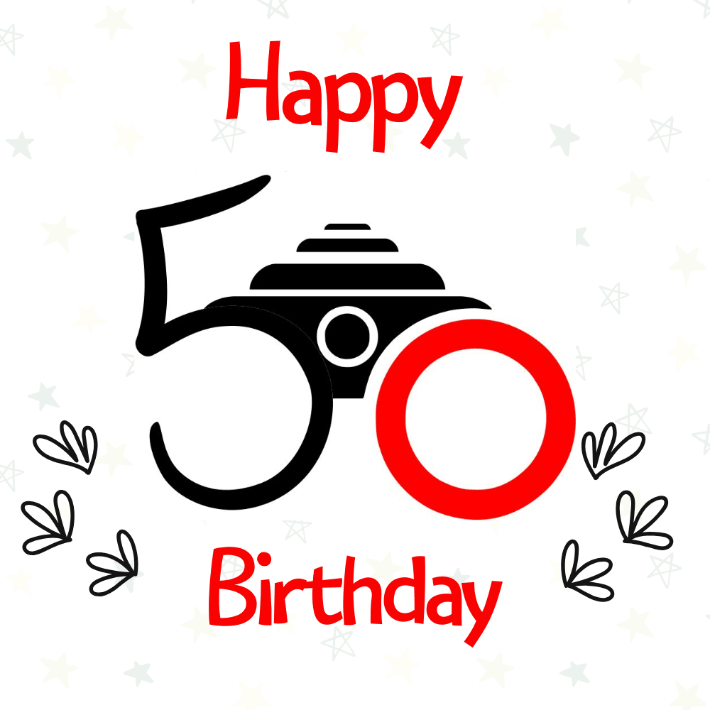 50th Birthday eCard Ever Young Camera