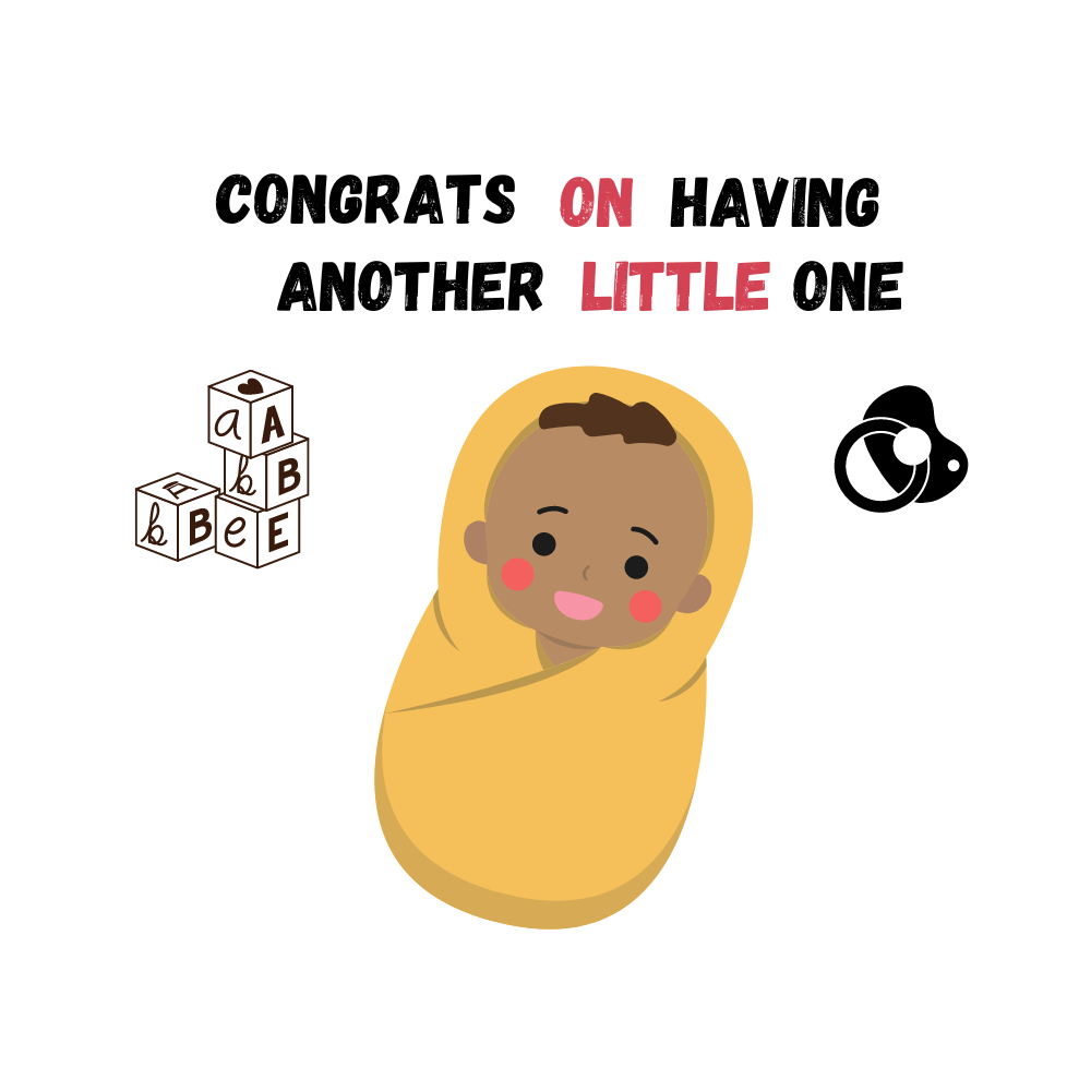 Baby announcement eCard congrats on having another little one