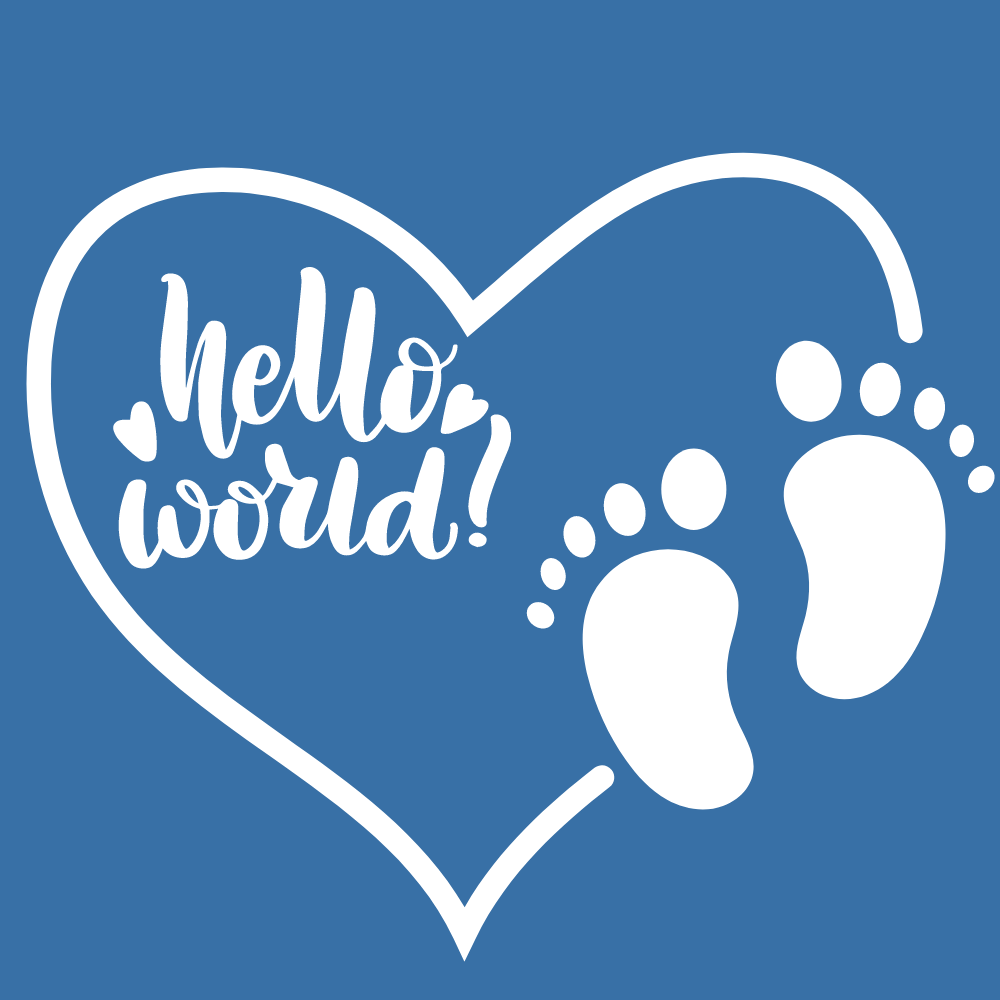 Baby announcement eCard with a cute baby feet