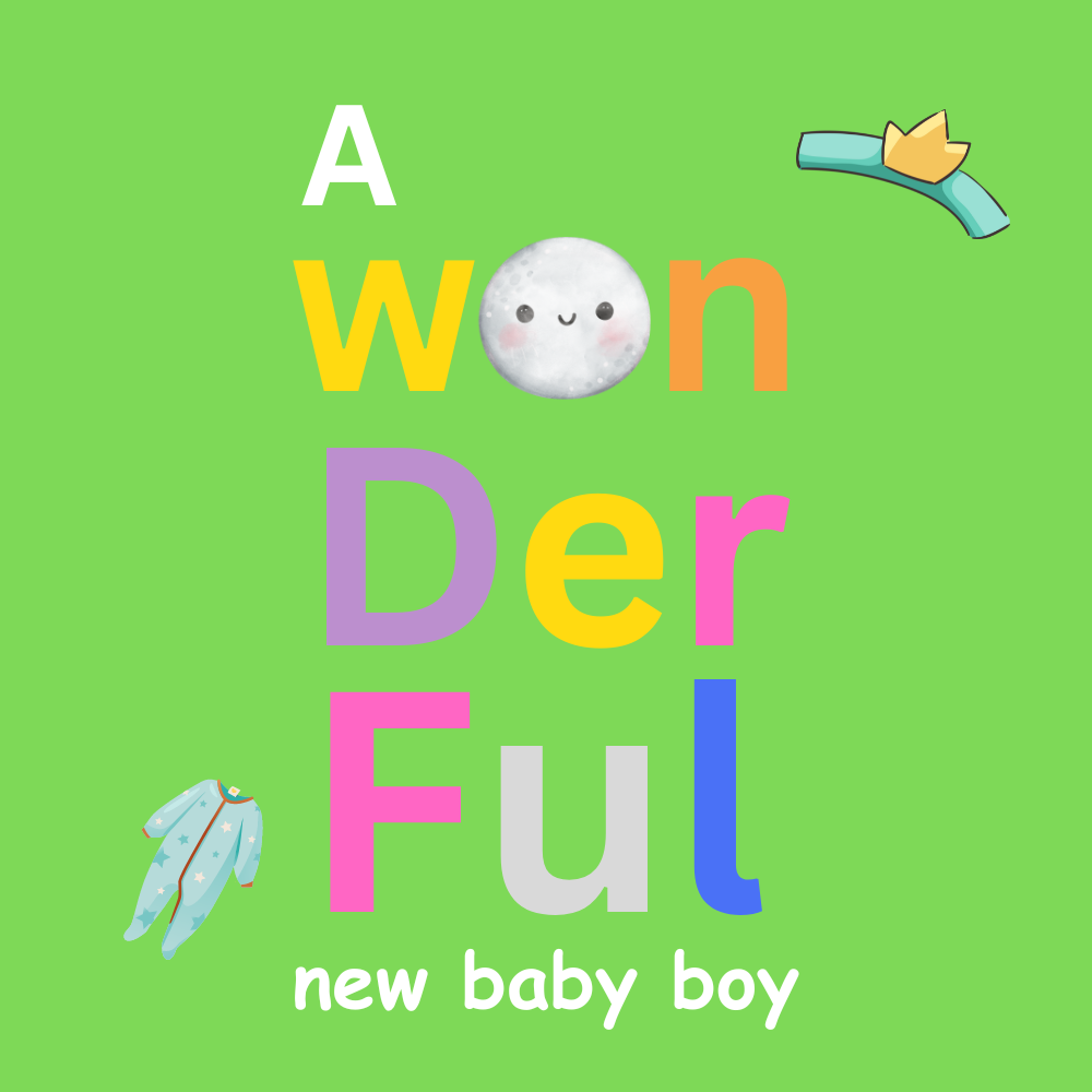 Gorgeous baby boy announcement eCard