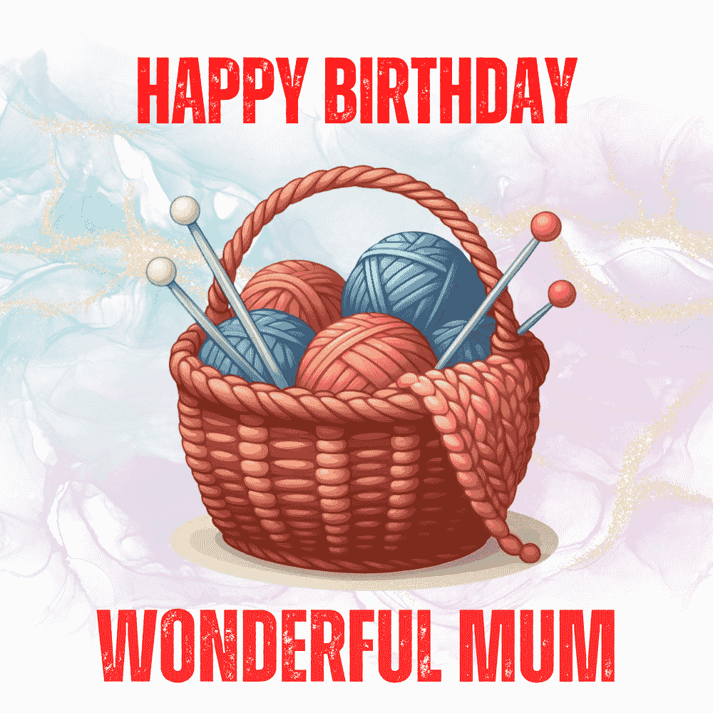 Stitched with Love Happy Birthday to a Wonderful Mum eCard
