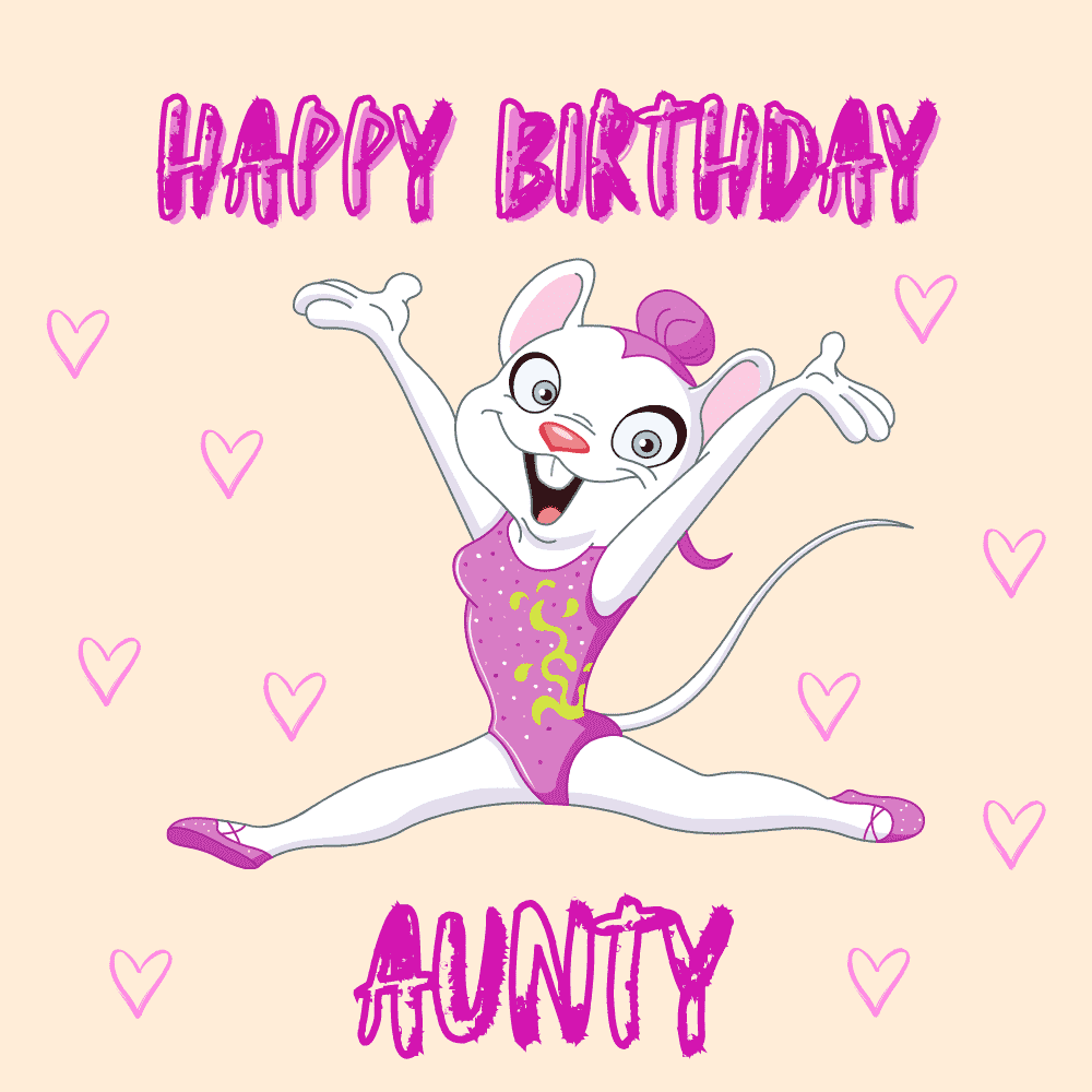Happy Birthday Aunt With an Adorable Cat eCard