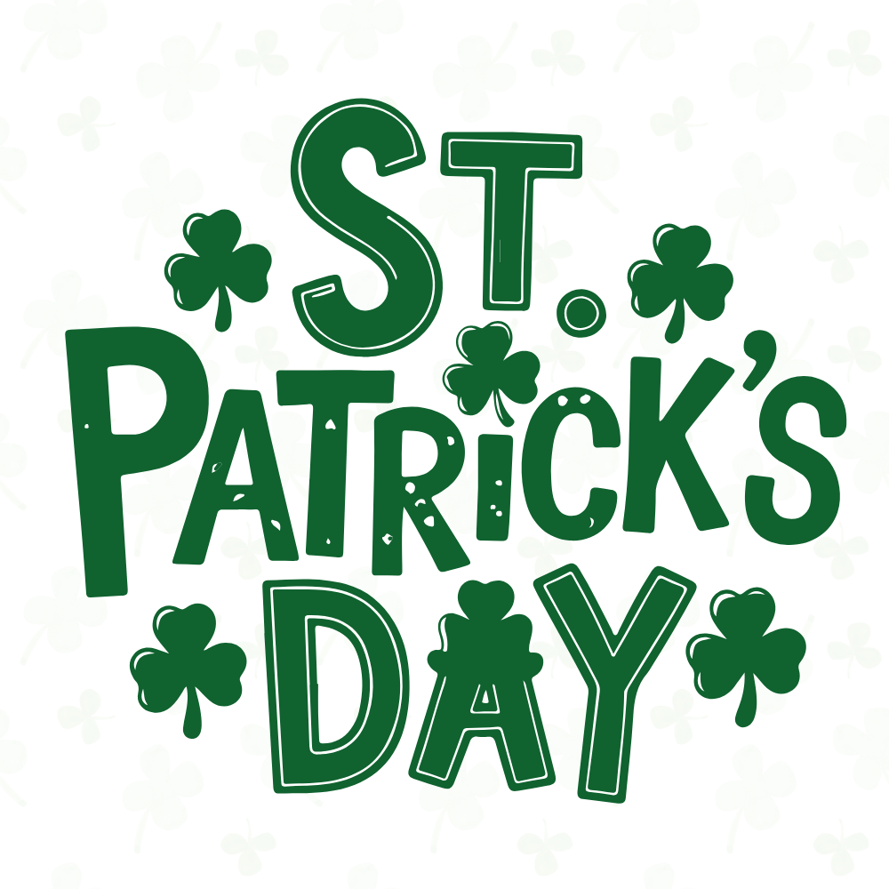Happy St. Patrick’s Day eCard – Festive Shamrock Text Design