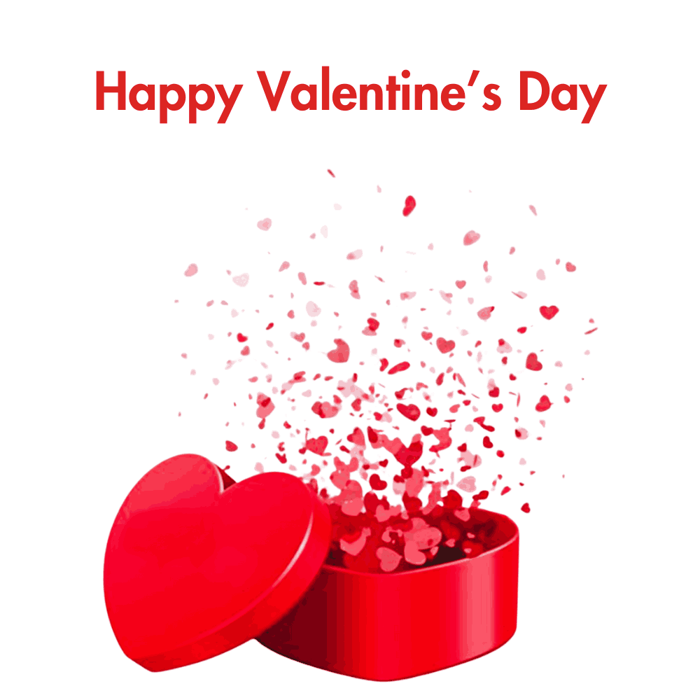 Box Full of Heart Shaped Valentine’s Greetings
