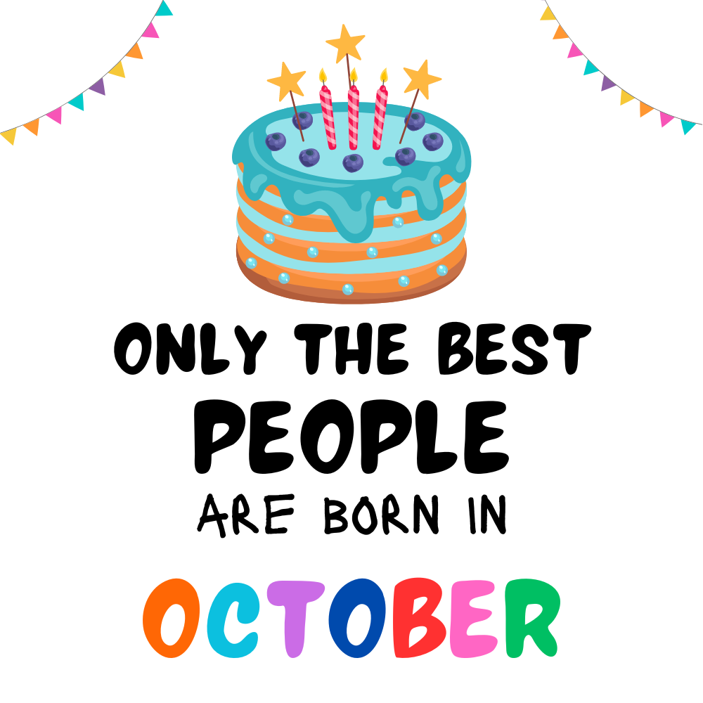 Only The Best People Are Born In October With Cake eCard