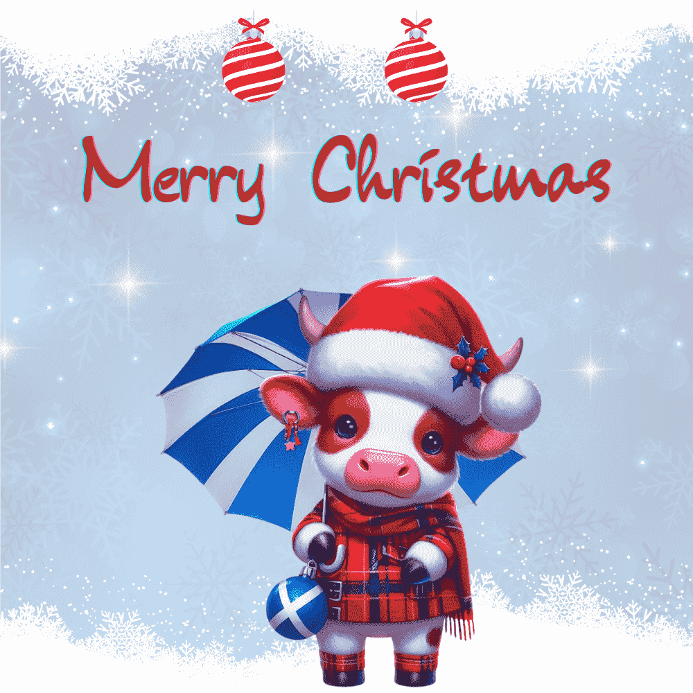 Scottish Christmas Moo eCard